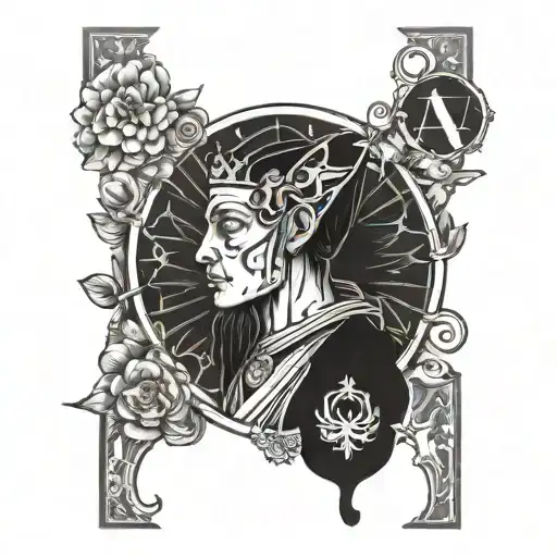 a fool tarot card tattoo design idea