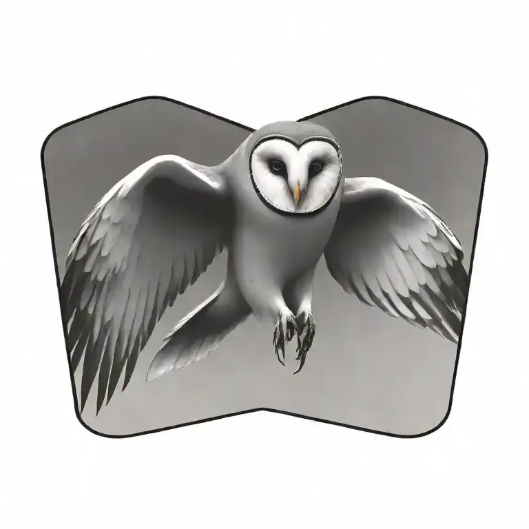 barn owl tattoo design idea