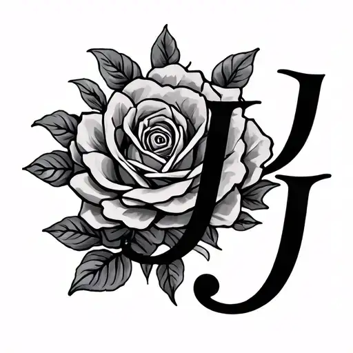 Cursive J tattoo design idea