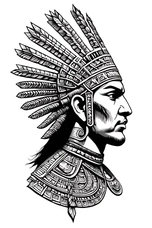 Mayan Warrior tattoo design idea
