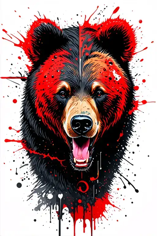 bear tattoo design idea