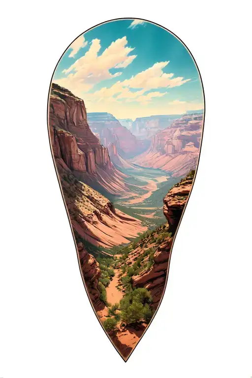 Zion National Park the watchmen  tattoo design idea