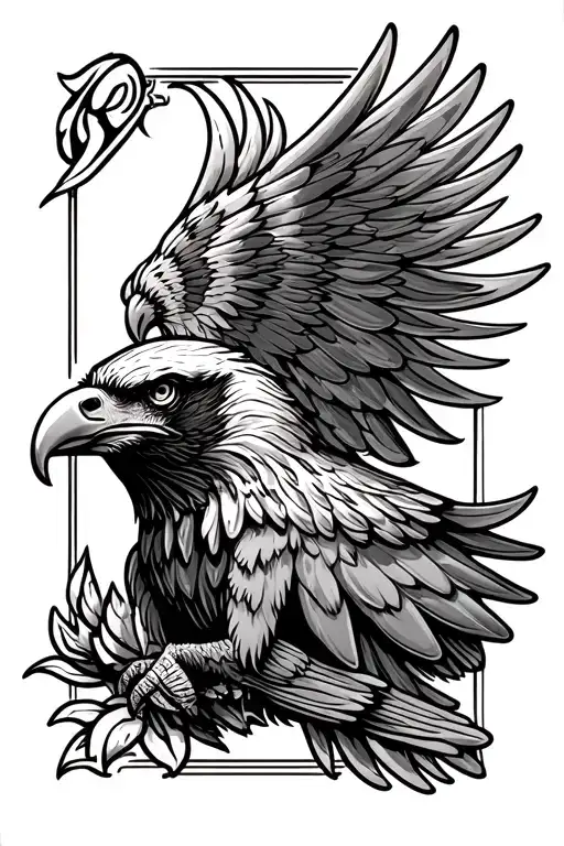 Polish eagle tattoo design idea