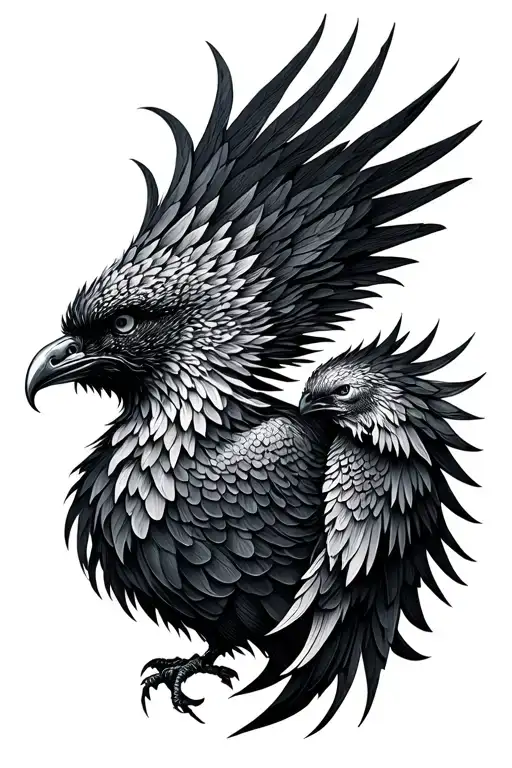 Metanoia, transformation, phoenix bird, tattoo design idea