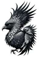 Metanoia, transformation, phoenix bird, tattoo design idea