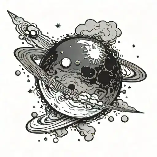 mercury The Milky Way tattoo design idea