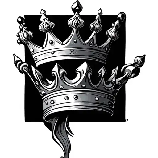 5 Point Crown tattoo design idea