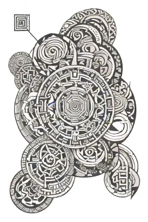 bread, middle of the world, the round and allegorical float of Ecuador tattoo design idea