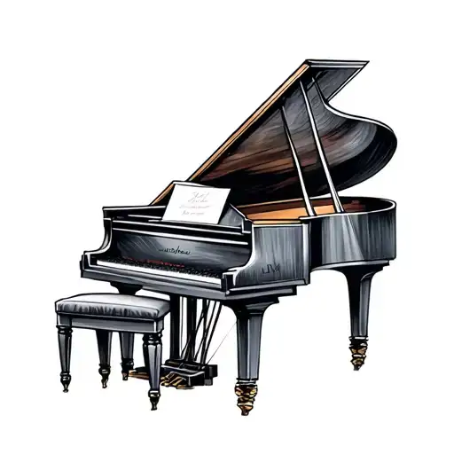 Grand Piano tattoo design idea