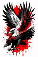polish eagle wings tattoo design idea