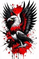 polish eagle wings tattoo design idea