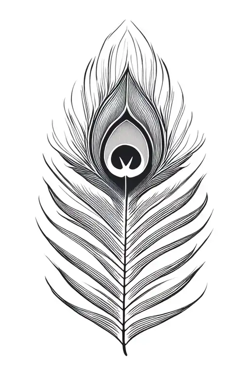 Peacock feather tattoo design idea