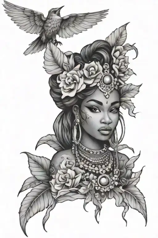 oshun tattoo design idea