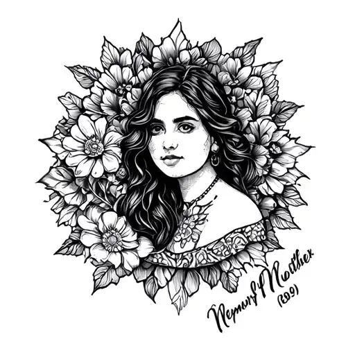 in memory of mother tattoo design idea