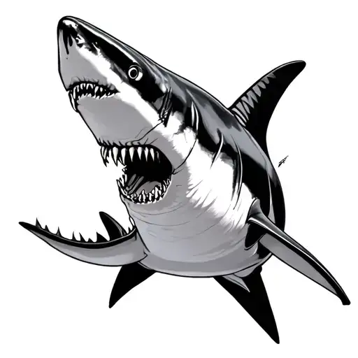 Bull Shark tattoo design idea