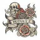 motivate-ment tattoo design idea