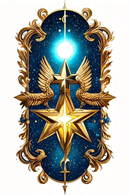 order of the eastern star sign tattoo design idea