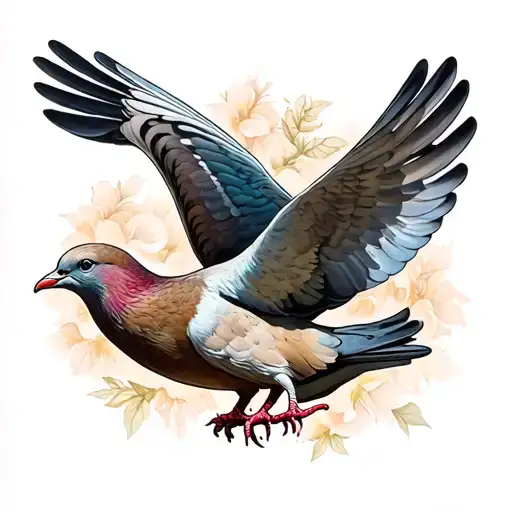 dove on traps tattoo design idea