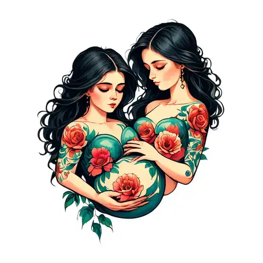  miscarriage of twins tattoo design idea
