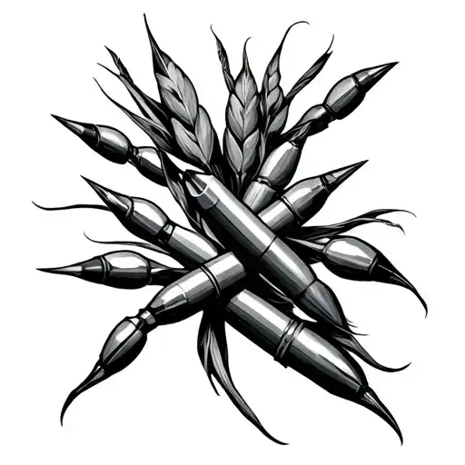 cornfield bullets dna strand tattoo design idea