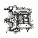 DRILL I LOVE YOU tattoo design idea