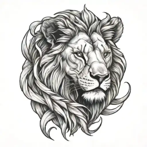 lion claws and Africa outlined tattoo tattoo design idea