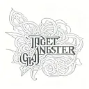  text 1967 text with gangster font tattoo design idea