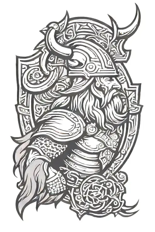 minnesota viking shield tattoo design idea