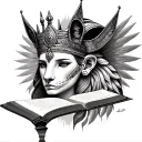 Sekhmet crown reading tattoo design idea