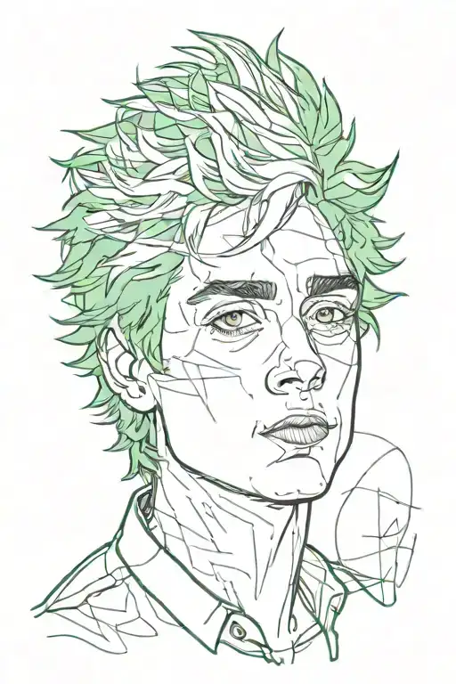 green day portrait tattoo design idea