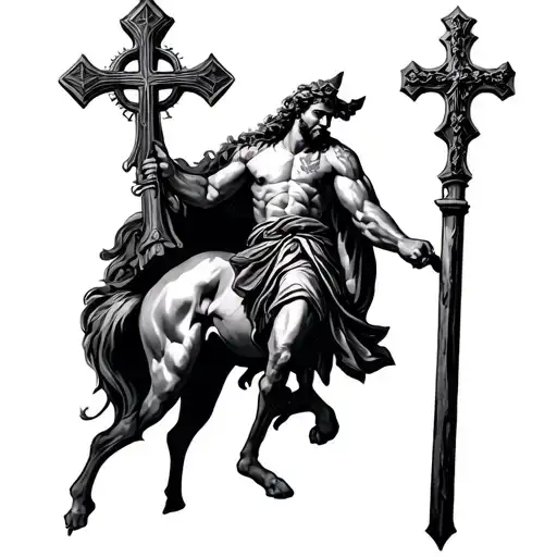 st George with his cross tattoo tattoo design idea