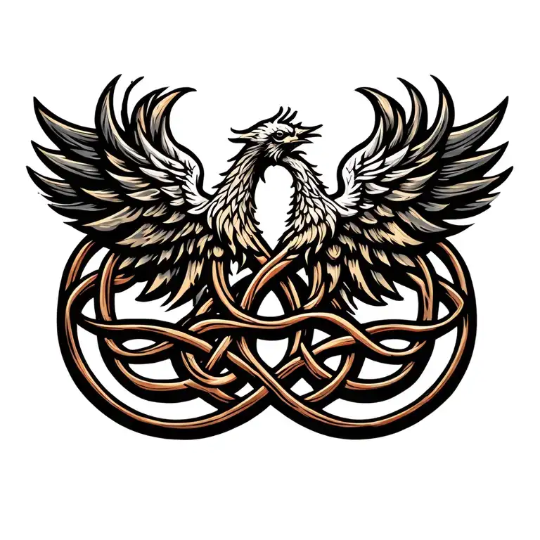 Phoenix Celtic knot work tattoo tattoo design idea