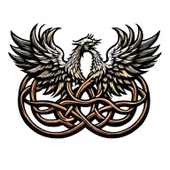 Phoenix Celtic knot work tattoo tattoo design idea