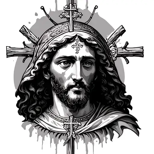 roman catholic tattoo design idea
