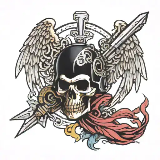 Warhammer 40k Dark Angels tattoo design idea