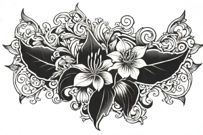 belladonna sternum tattoo tattoo design idea