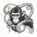 monkey tattoo design idea