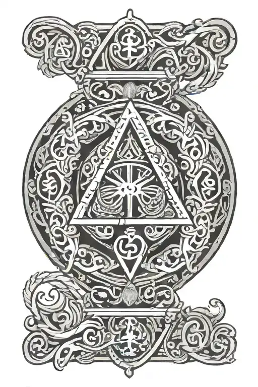 Alpha Phi Omega symbol intertwined with elements tattoo design idea