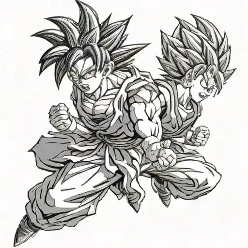 dragon ball goku black tattoo design idea