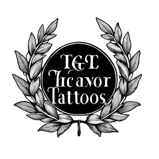 Laurel Wreath with tips that point forward tattoo design idea