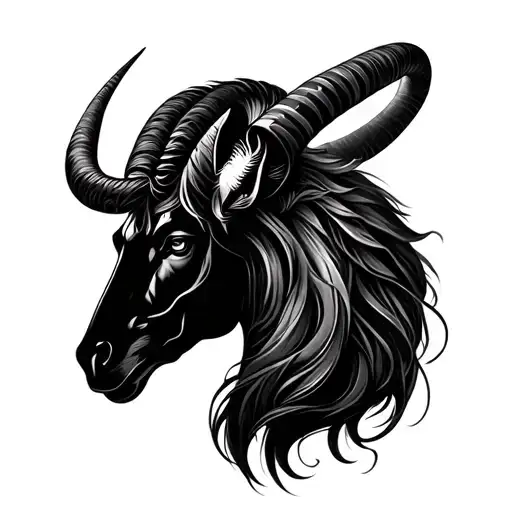 Capricorn and Gemini zodiac sign tattoo design idea