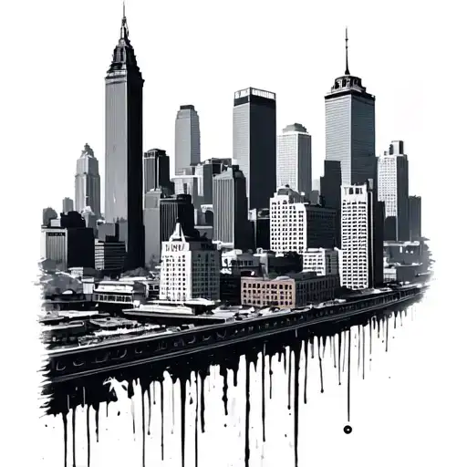 Philly Skyline tattoo design idea