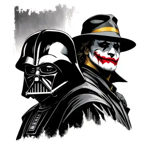 1. Vader/Anakin 2. Heisenberg Mr White 3. Joker 4. Another Star Wars character 5. Reverse flash tattoo design idea