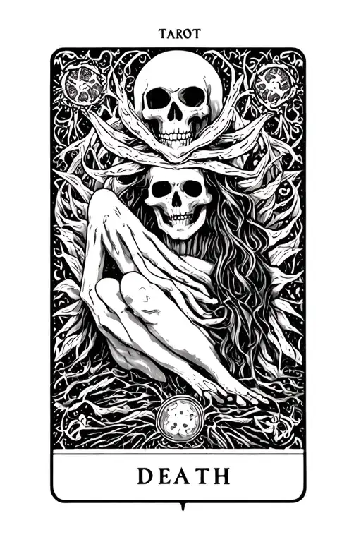 overdose of death tarot card tattoo design idea
