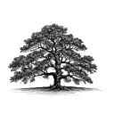 acacia tree tattoo design idea