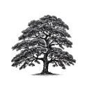 acacia tree tattoo design idea