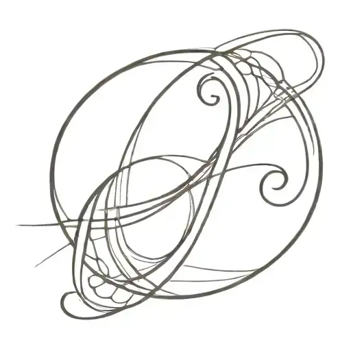 wave with infinity symbol tattoo design idea