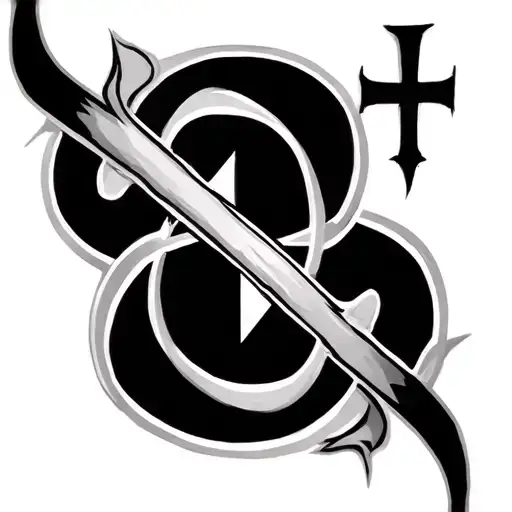 chi rho alpha and omega tattoo design idea