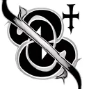 chi rho alpha and omega tattoo design idea