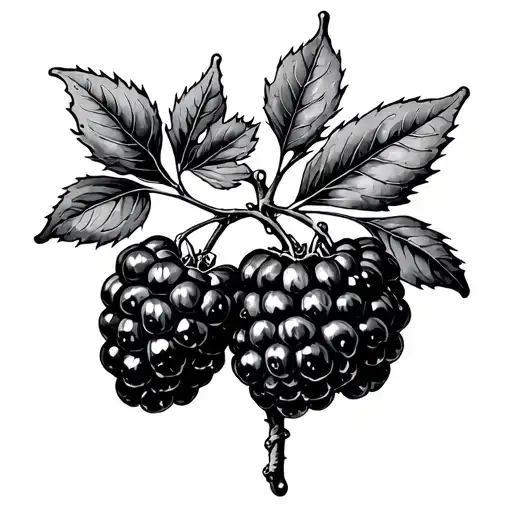 Blackberry Vine tattoo design idea